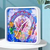 Mandala Lotus Special Shape 5D Diamond Painting Clock Art Craft With Frame Kit