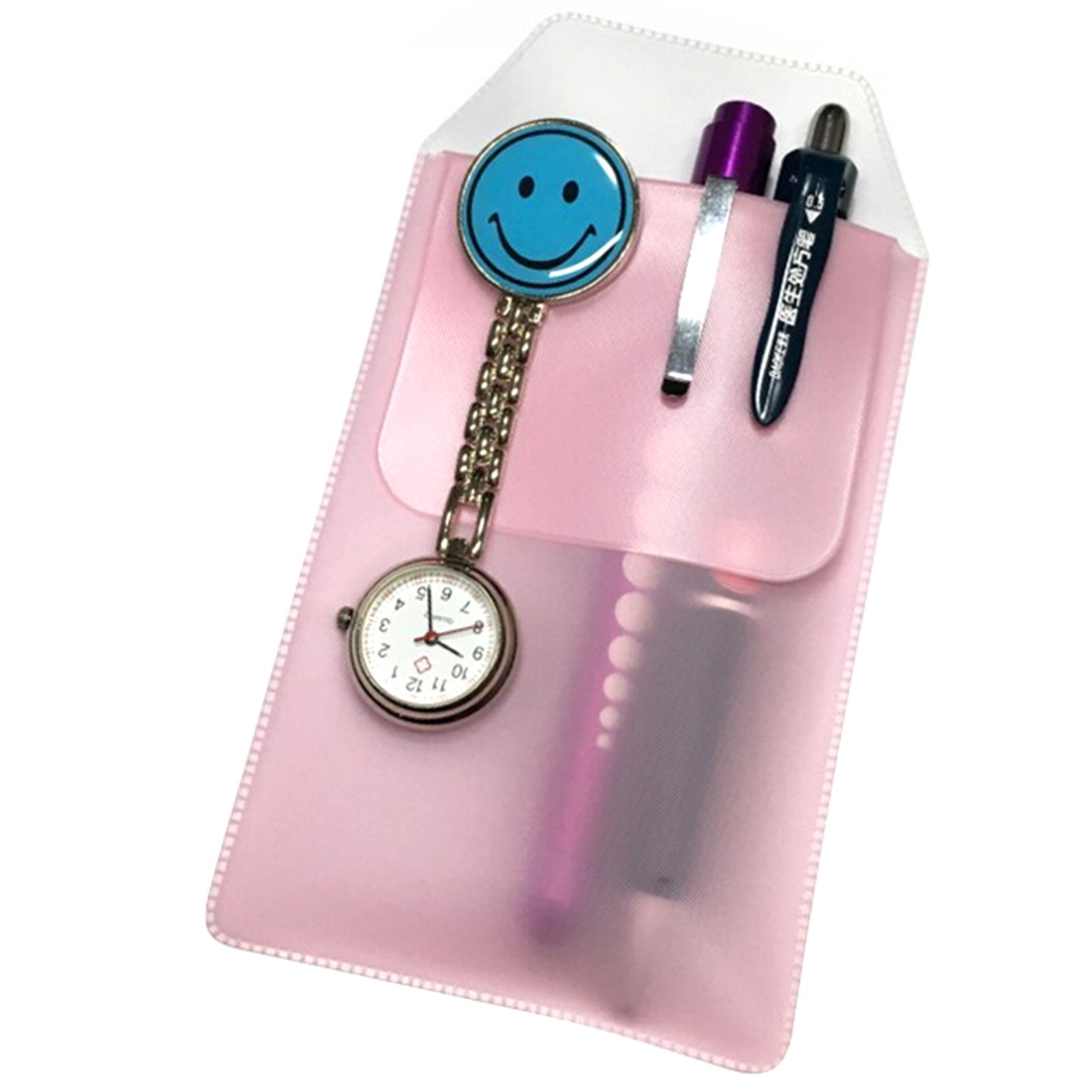 

Cartoon Doctor Nurse Pen Bag Pocket Leak Proof Pen Case, Pink, 501 Original