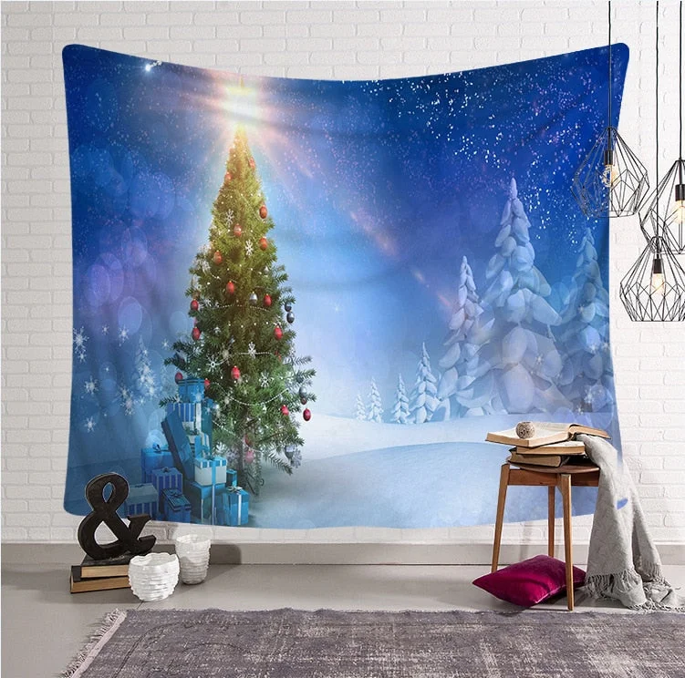 Christmas Home decor Santa Claus Hot Xmas Art Home Wall Hanging Tapestry Wall Ornamentation Christmas Wall Decor Tapestry