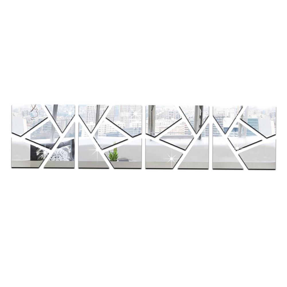 

Eco-Friendly Acrylic Mirror Wall Stickers DIY Home Background Decor(Silver, 501 Original