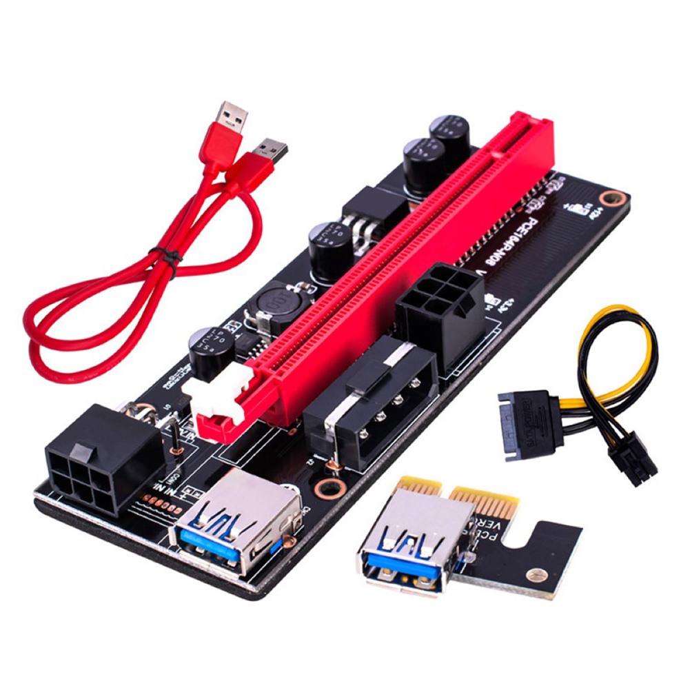 

PCI Express Riser Card USB 3.0 Cable PCI-E 1X to 16X Adapter for GPU Mining, 501 Original