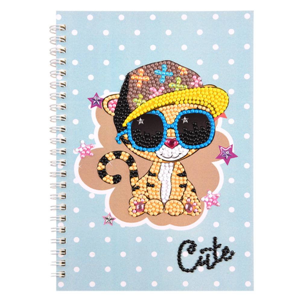 

Cool Cat - 5D DIY Craft 60 Pages Notebook, 501 Original