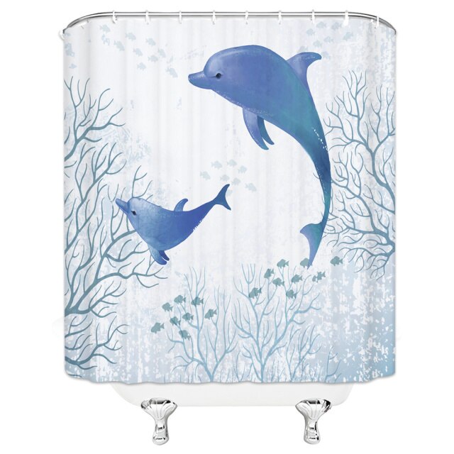 

Shower Curtain – Blue Dolphin-180*180cm, 501 Original