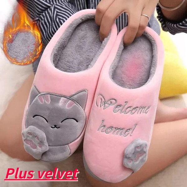 New High Quality Winter Men And Women Cute Soft Plush Cotton Slippers Home Indoor Casual Shoes Winter Slippers Family Slippers - Shop Trendy Women's Fashion | TeeYours