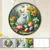 Easter 2D Flat DIY Hanging Diamond Art Ornament Home Window Pendant (Bunny)