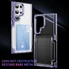 Card Slot Wallet Phone Case Transparent Hard Back Cover With Card Holder for Samsung S35 S24 Ultra S23 S22 PC Phone Case