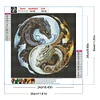 5D diy voller runder Bohrer Diamantmalerei Kreis Doppel Drachen Wohnkultur30x30cm