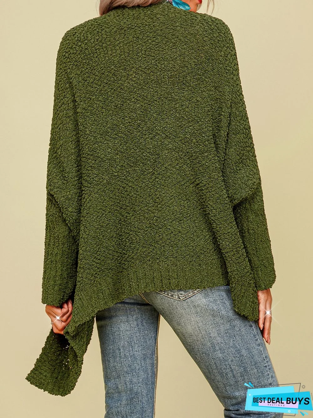 plain long sleeve Cardigan