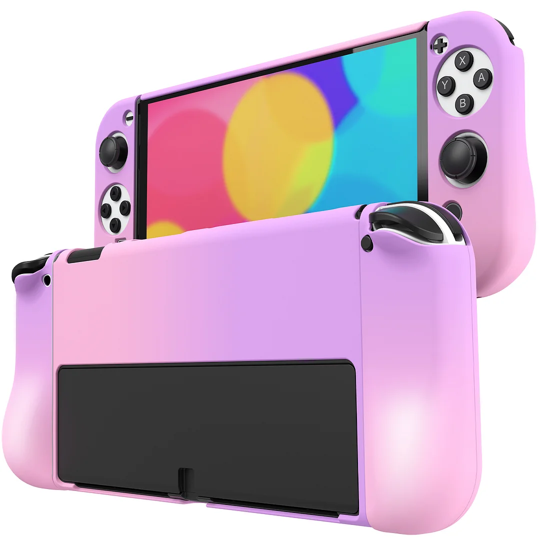 DinoFire Protective Grip Case Fit for Nintendo Switch,Soft Silicone Case for Nintendo Switch with Screen Protector and Thumb Grip