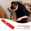 Aluminum Alloy Woodworking Compass Ruler Adjustable Metal Circle Ruler Circle Drawing Imperial Measurement Tool