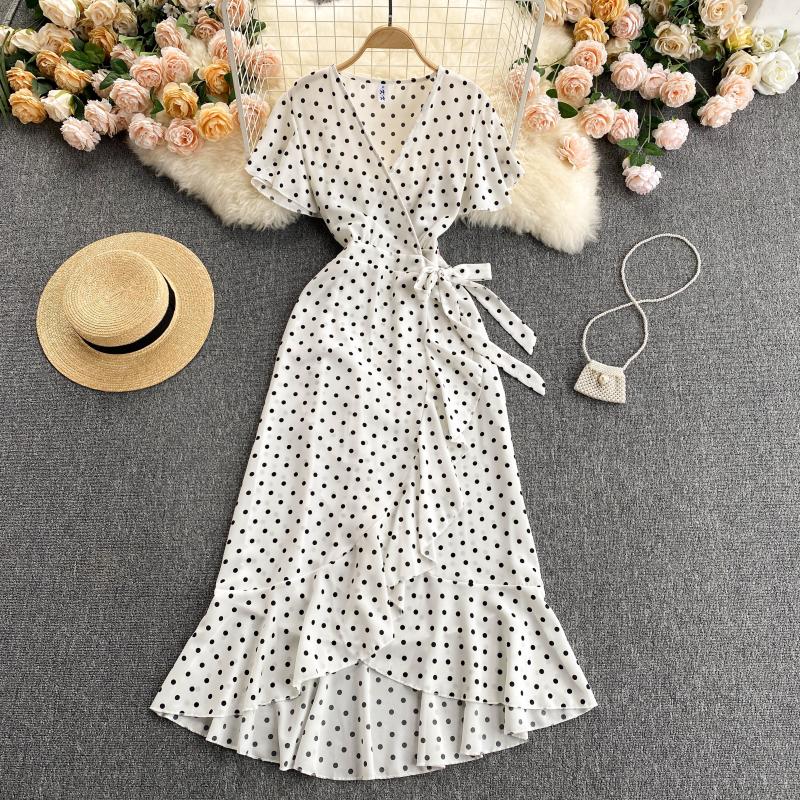 Croysier Summer Clothes Dresses For Women 2021 Elegant Vintage Ruffle ...