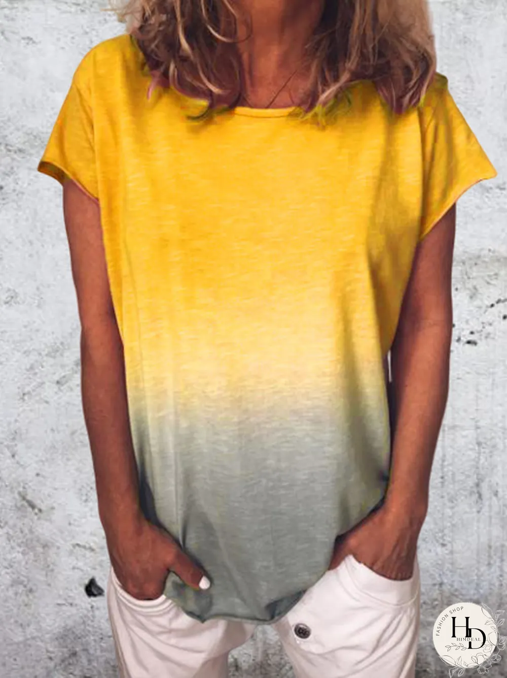 Women Cotton Crew Neck Plus Size Casual Short Sleeve T-shirt