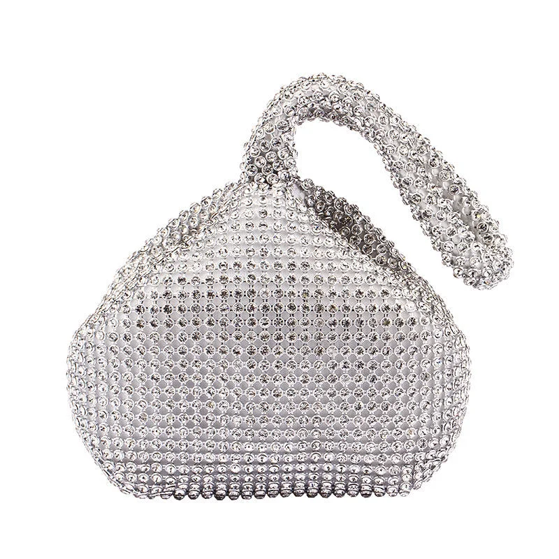 Women's Handbags Triangle Glitter Diamond Decoration Zipper Prom Clutch Bags