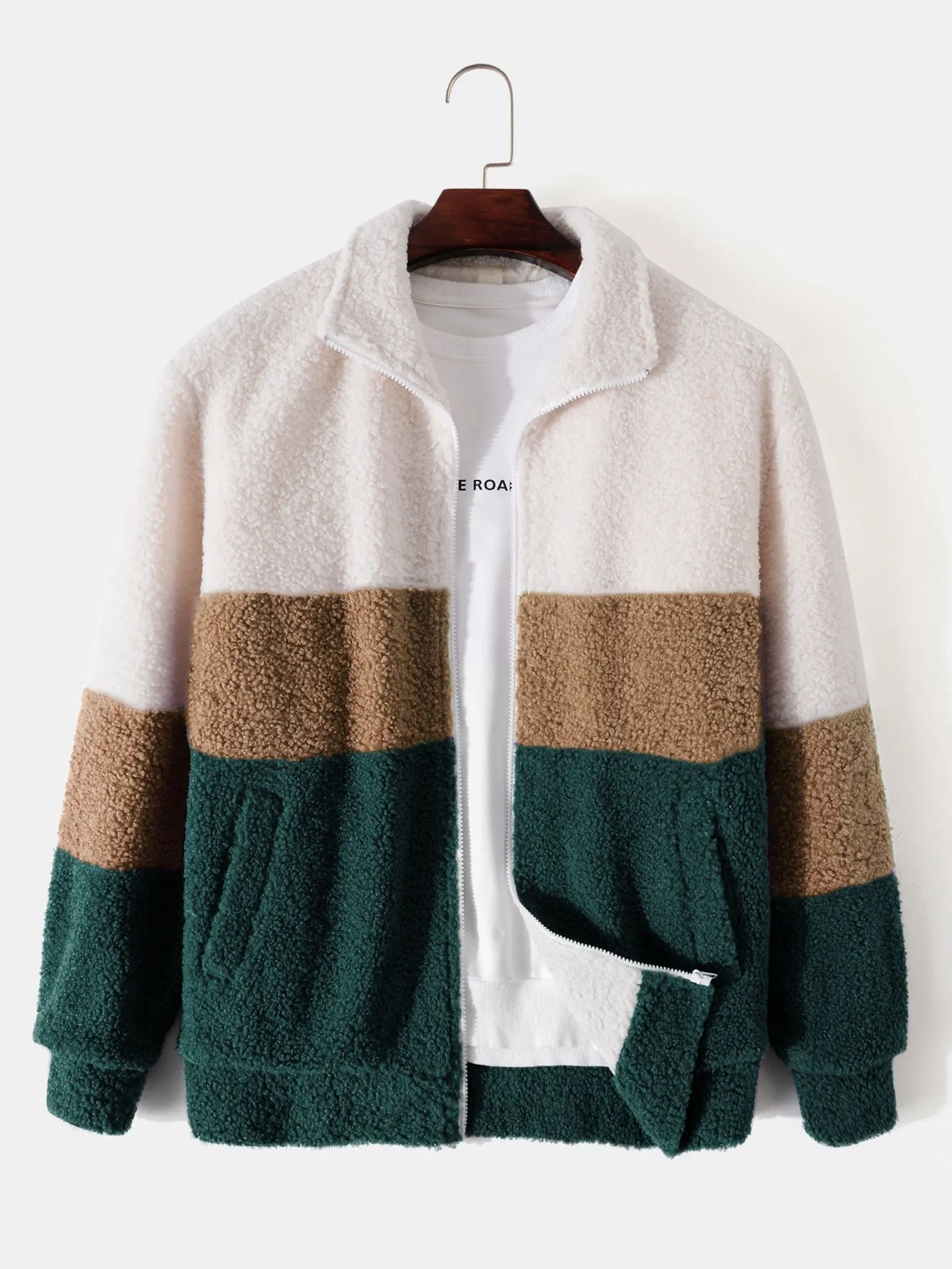 Men's Fleece Jacket &ndash; Tri-Tone Panelled Outdoor Warm Layer &ndash; view 2