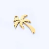 5Pcs/Lot Sweet Coconut Tree Palm Charms 12x18mm Stainless Steel Plant Pendants for Earrings Necklace Jewelry Making Accessories