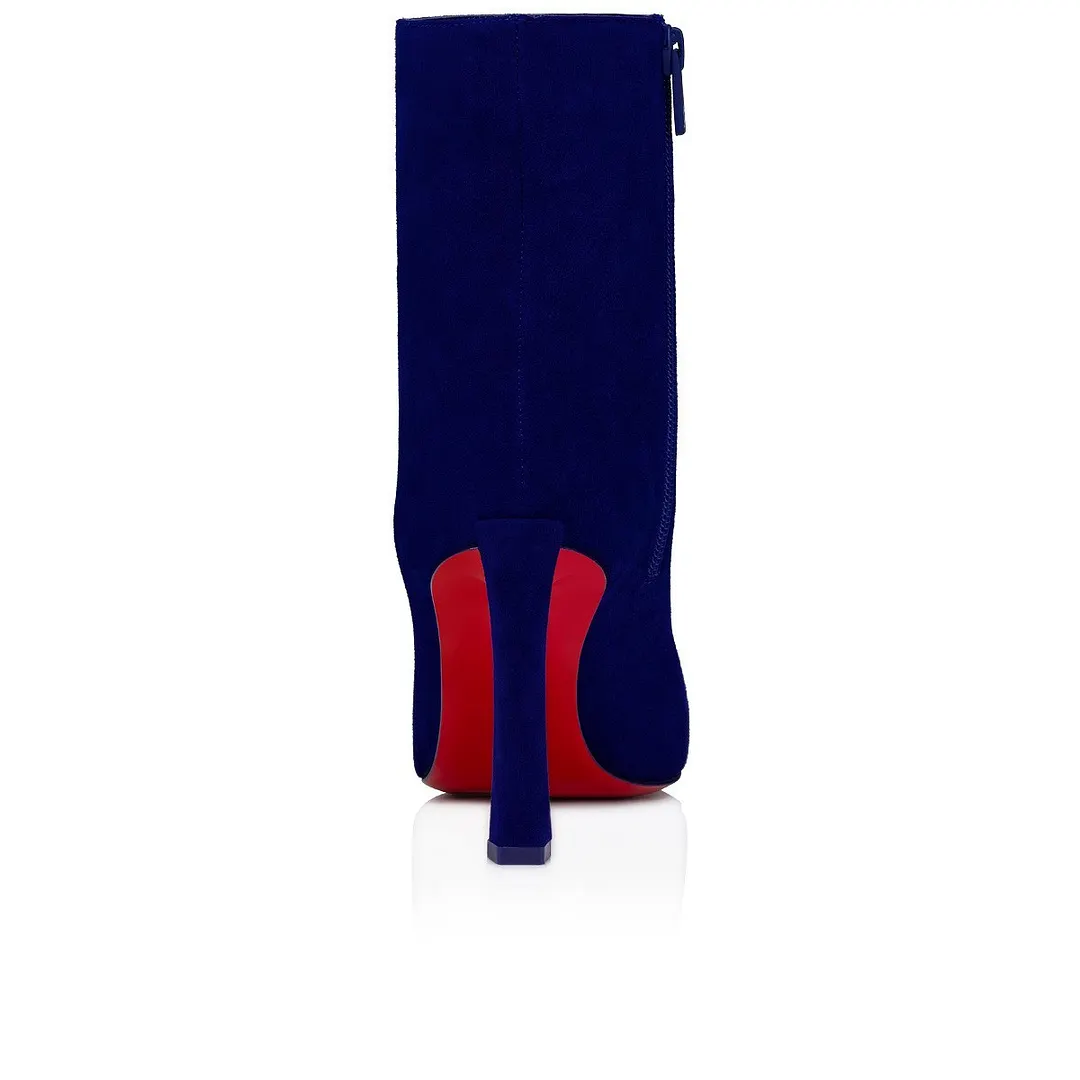 85mm Women's  Suede Red Bottom Ankle Boots  Special Heel Boots-vocosishoes