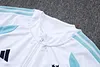 Joyfball 2026 Kids Size Argentina Long Zipped Jacket White Football Jersey 1:1 Thai Quality 