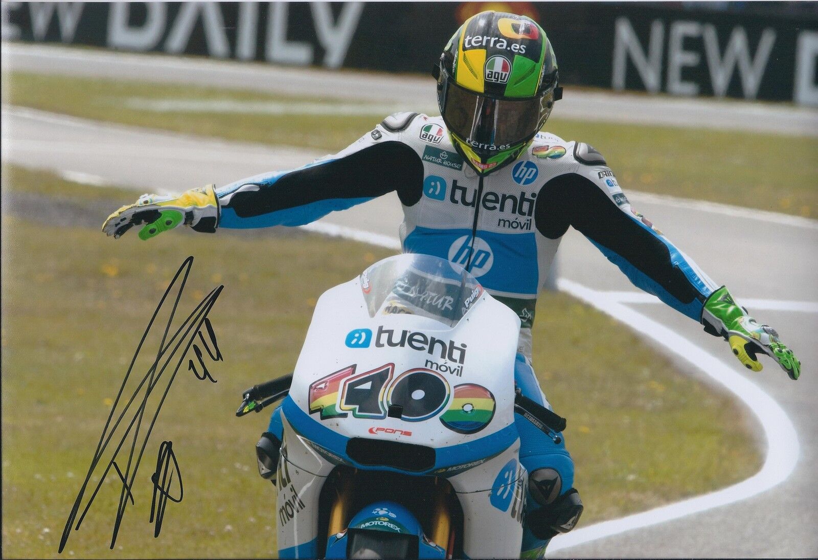 Pol ESPARGARO MOTO2 PONS 40 HP Genuine SIGNED 12x8 Photo Poster painting Autograph COA AFTAL