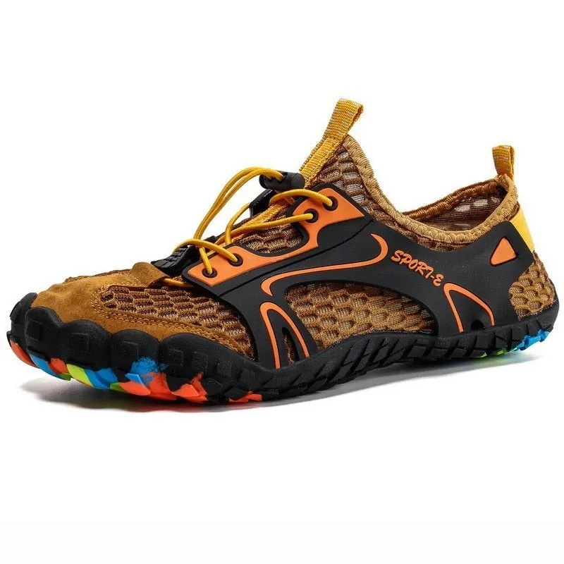 Outdoor Hiking Shoes For Men Non Slip Trekking Climbing Shoes  Upstream Aqua Shoes Breathable Beach Barefoot Sneakers Male