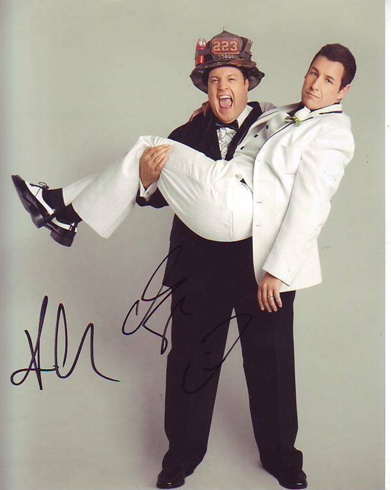 Adam sandler and kevin james signed i now pronounce you chuck & larry 8x10 Photo Poster painting