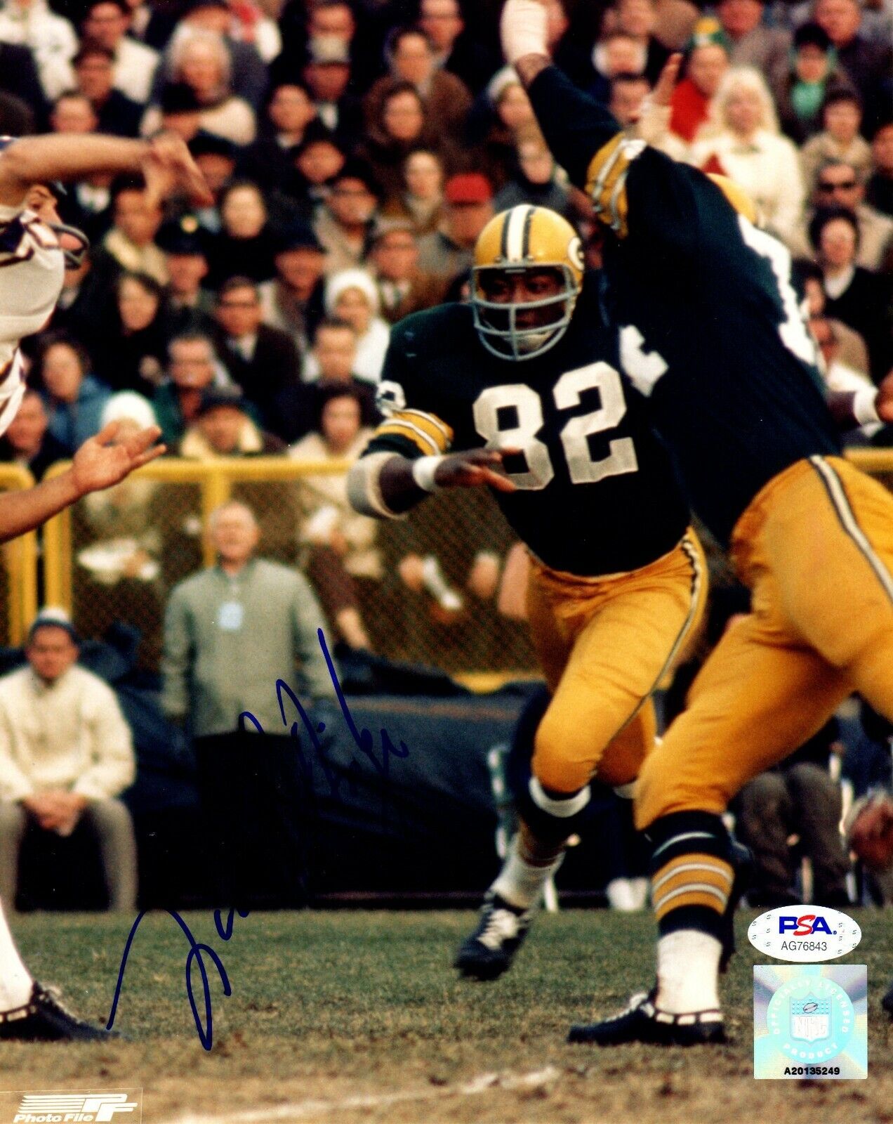 Lionel Aldridge autographed signed 8x10 Photo Poster painting NFL Green Bay Packers PSA COA