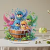 Happy Bird Diamond Dot Painting Ornament DIY Double Sided Acrylic Stand