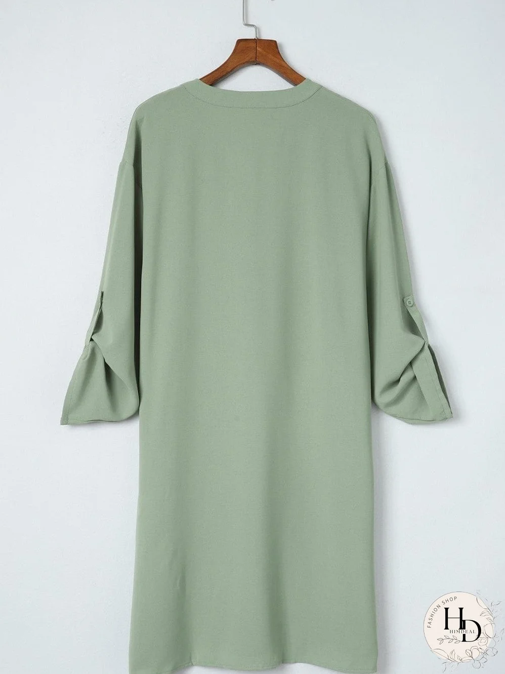 Solid Color V Neck Shirt for Women