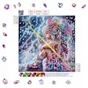 Rainy Beaded Girl Special Shaped 5D DIY Partial Drill Diamonds Dots Gem Art Kits for Adults Beginners Home Decor Diamond Dots Paintings Diamonds Paintings Gem Art 11.81 X11.81inch