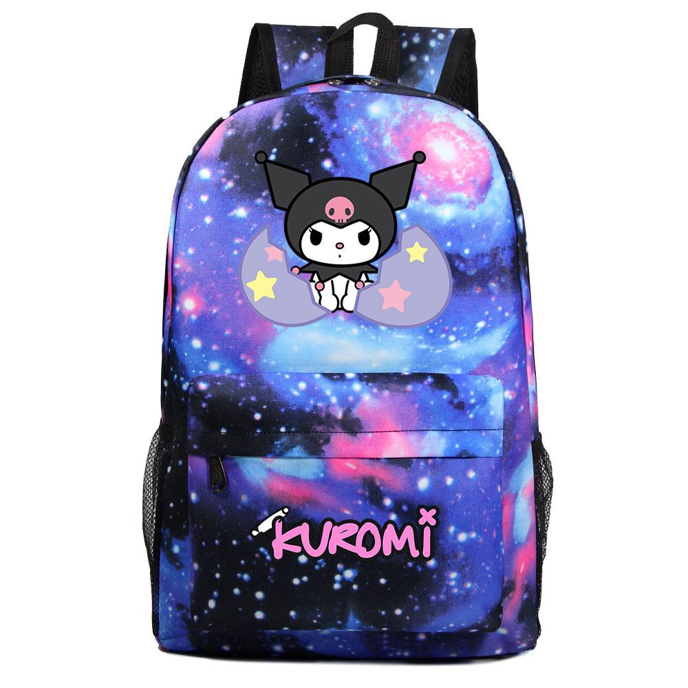 Mayoulove Kuromi Backpack Lightweight Design with Multiple Pockets for School and Travel-Mayoulove