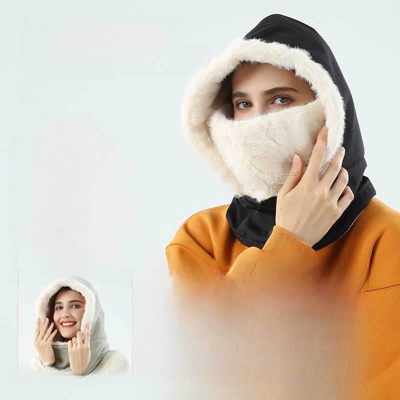 Ski Hat Head Cover Polar Fleece Scarf Scarf Face Protection Neck Integrated Cycling Cold-proof Outdoor Sports Warm
