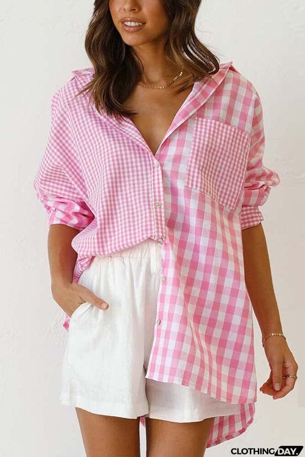 One Split Wonder Plaid Button Shirt