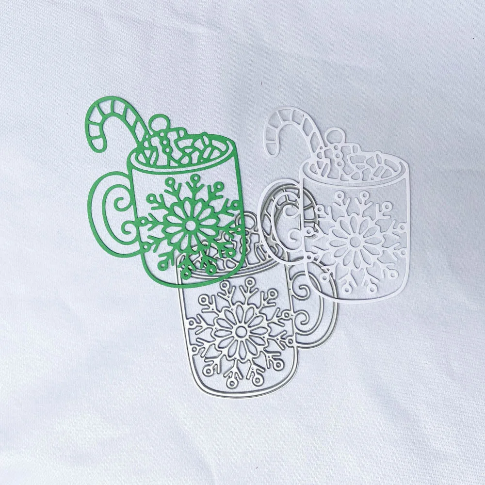 Christmas Snowflake Cup Metal Cutting Dies New Dies for 2021 Stencil Scrapbooking Photo Album Cards Paper Craft DIY Dies Cut