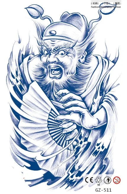 Temporary Waterproof Tattoos Stickers Christian Buddhism Taoism Pray Juice Ink Lasting Men Women Chest Body Arm Fake Tatoo DIY