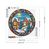 Diamond Painting-DIY Full Round Drill Santa Claus Outside(40x40cm)