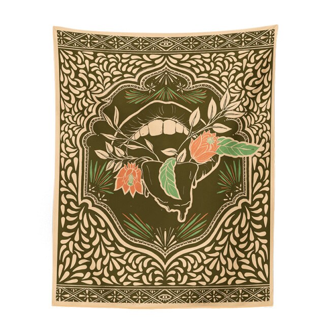 

Wall Tapestry - Mandala Flower Plant-150*130cm, 501 Original