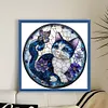 Cat And Butterfly-11CT Stamped Cross Stitch 40*40cm/15.75*15.75in tapestrymarket