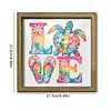 Love DIY Special Shaped Drill Wooden Diamond Painting Tabletop Ornaments Kit with Photo Frame Desktop Diamond Art Kits Double-Sided Pattern for Adults/Beginners Home Decor