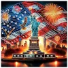 Diamond Painting-DIY Crystal Rhinestone Flag Statue of Liberty