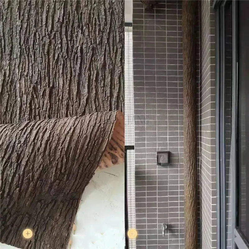 Athvotar Simulated Bark Self-Adhesive Pipe Decoration DIY Bark Sticker Sewer Pipe Lamp Post Garden Home Decoration Artificial Bark