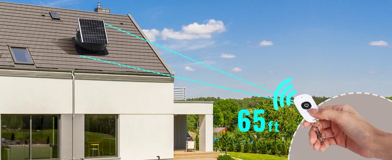 Product Introduction of VEVOR Solar Attic Fan, 40 W, 1230 CFM Large Air Flow Solar Roof Vent Fan, Low Noise and Weatherproof with 110V Smart Adapter, Ideal for Home, Greenhouse, Garage, Shop, RV, FCC Listed 5