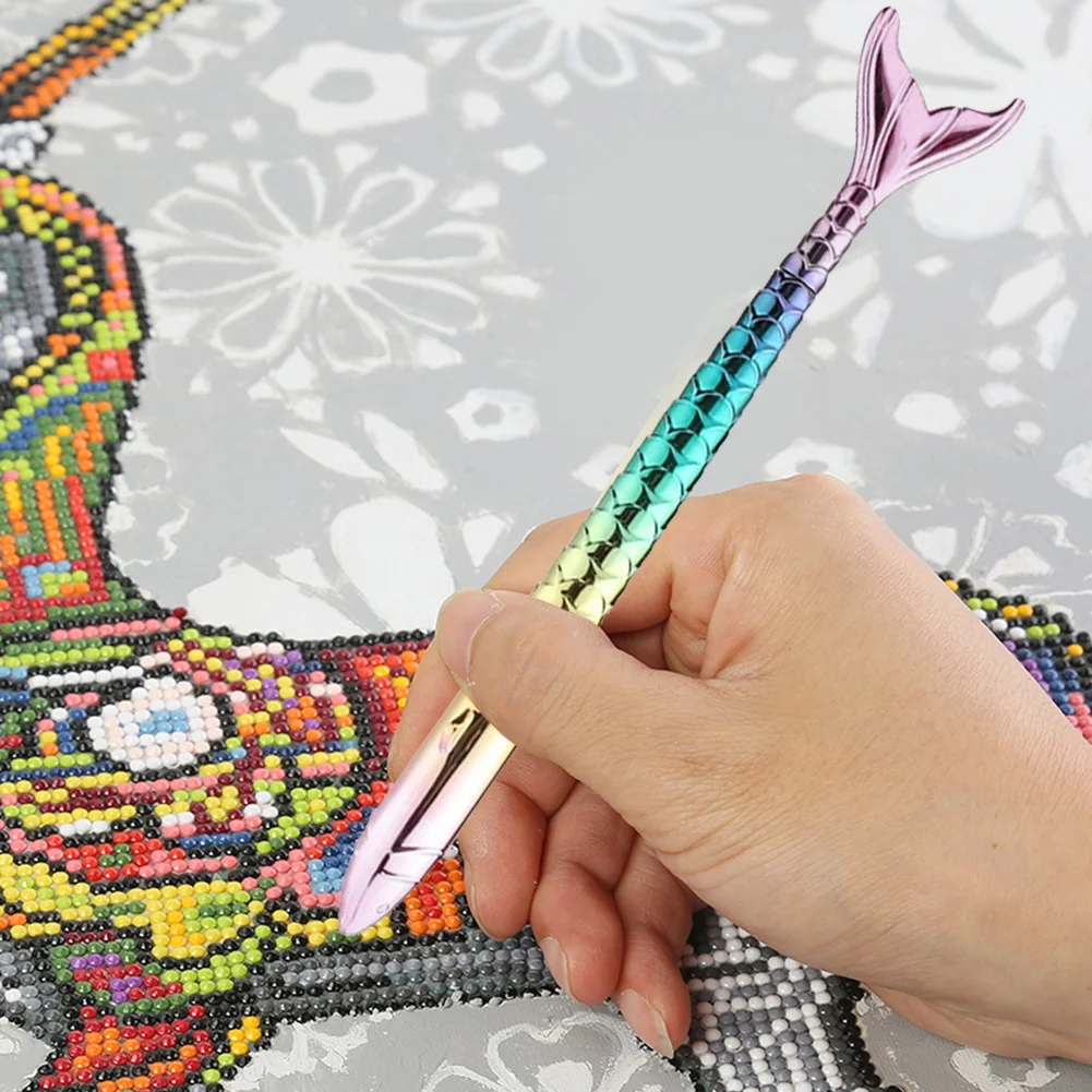 Fish Tail 5D Diamond Painting Point Drill Pen DIY Pick Up Rhinestones Tools