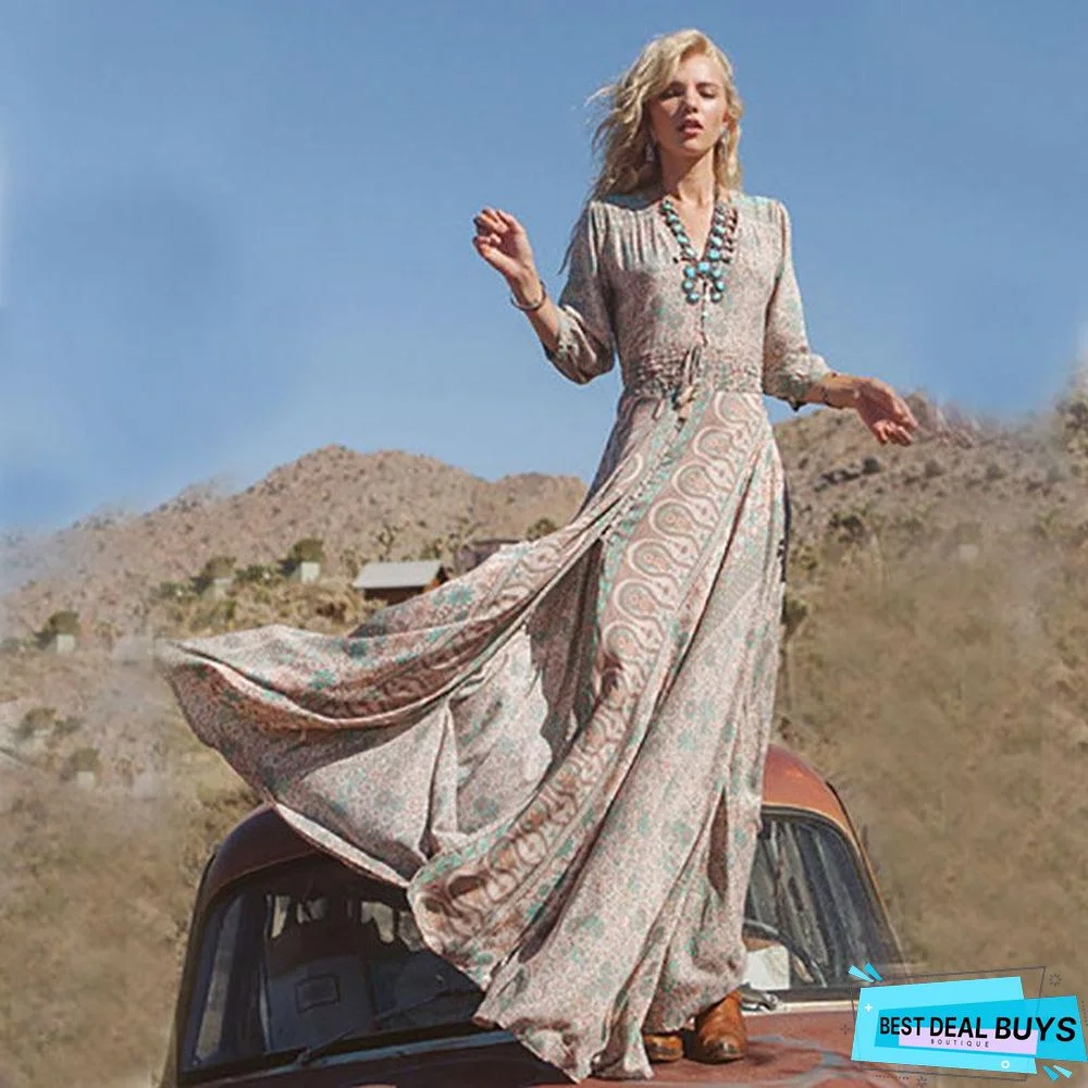 New European and American Women's Long Dress