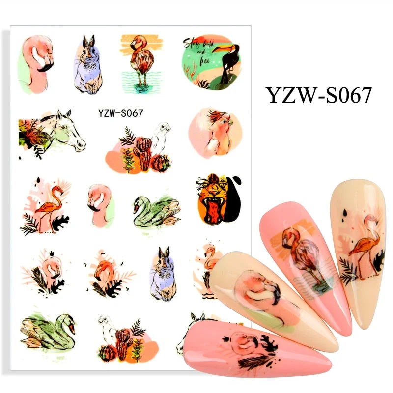 Sexy Lady Shaped Fashion Nail Sticker Geometric Abstract Line Nails Inspired Decals Art 3D Adhesive Sliders Manicure Accessory-Nail Inspo