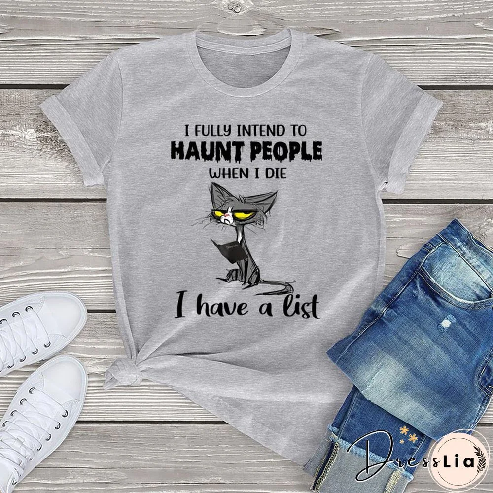 Funny Angry Cat Graphic T ShirtsFor Women Clothing Halloween Gifts Harajuku Short Sleeve Tee Tops Kawaii Cotton Girls Tshirts