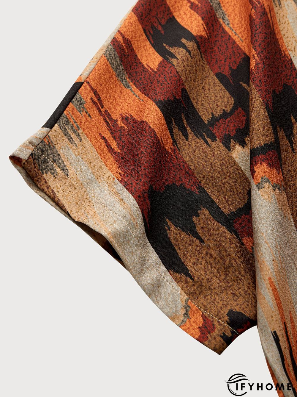 Retro Color Blocking Printed Ladies Top | IFYHOME