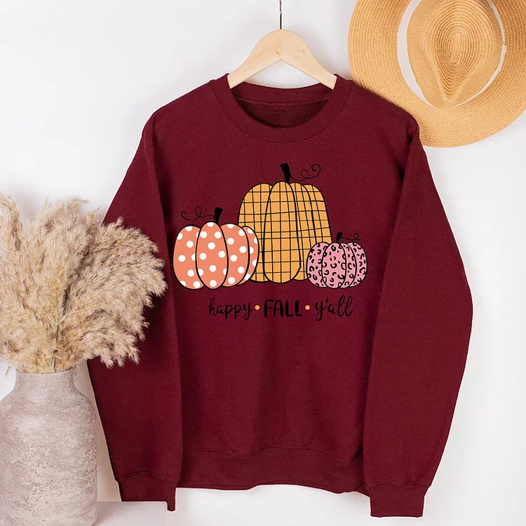 Annaletters-Happy fall y'all pumpkin Sweatershirt-06528-Annaletters