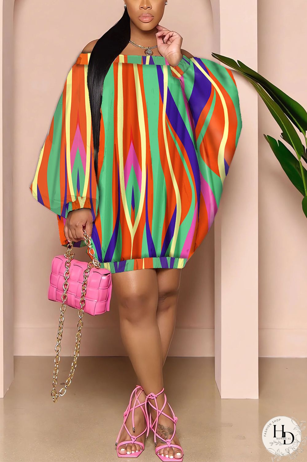 Red Green Casual Sweet Cute Simplicity Not Positioning Printed Basic Printing Off the Shoulder Ball Gown Dresses