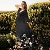 Maternity Long Sleeve Lace Floral Gown Maxi Photography Dress