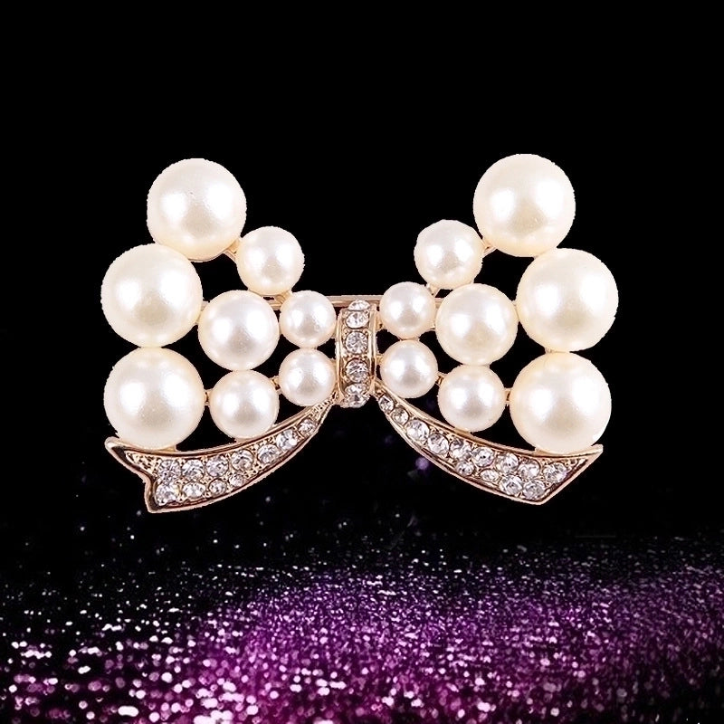 Elegant Pin Star Flower Snowflake Imitation Pearl Alloy Rhinestone Women’S Brooches