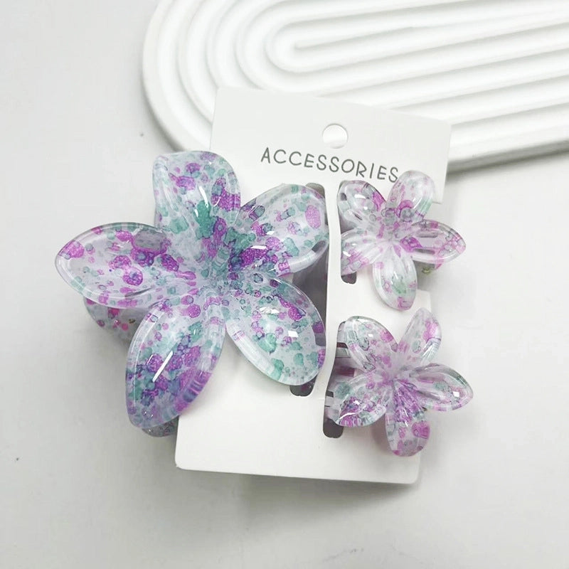 Minimalist Women’s Flower Resin Hair Claws
